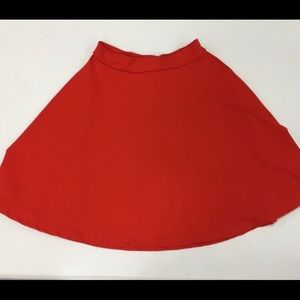Bebe red for and flare skirt